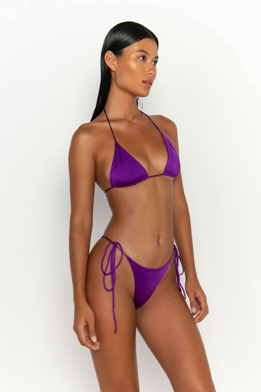 Bottoms * | Exquisite Gifts Milla Tie Side Bikini Bottoms Petunia