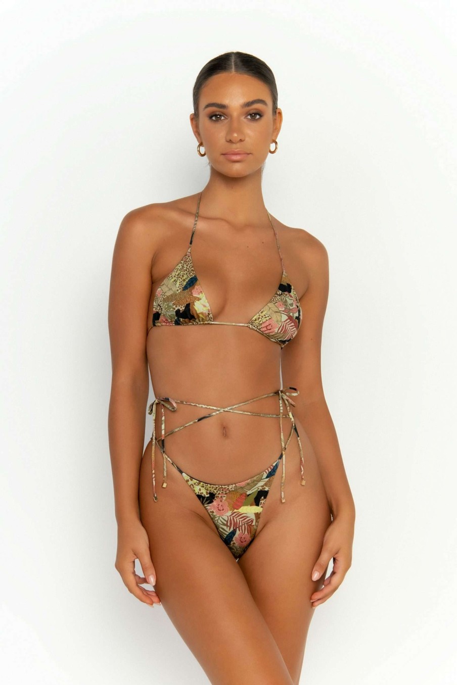 Tops * | Exquisite Gifts Kaia Triangle Bikini Top Jaguar