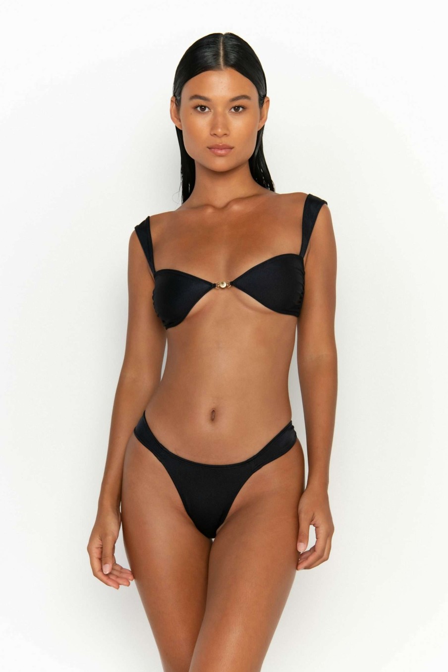 Sale * | Clearance Zita Cheeky Bikini Bottoms Nero