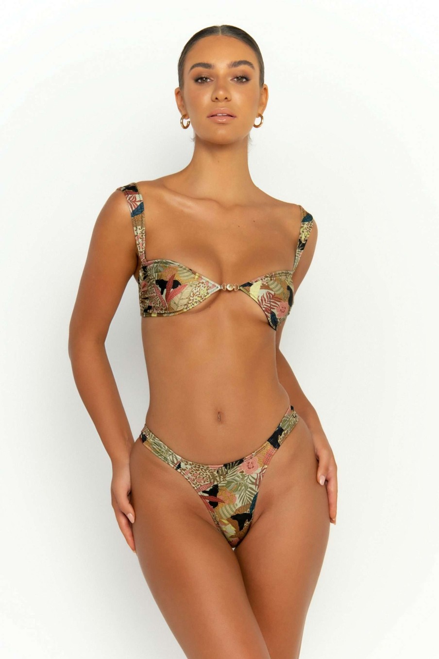 Bottoms * | Clearance Sale Zita Cheeky Bikini Bottoms Jaguar