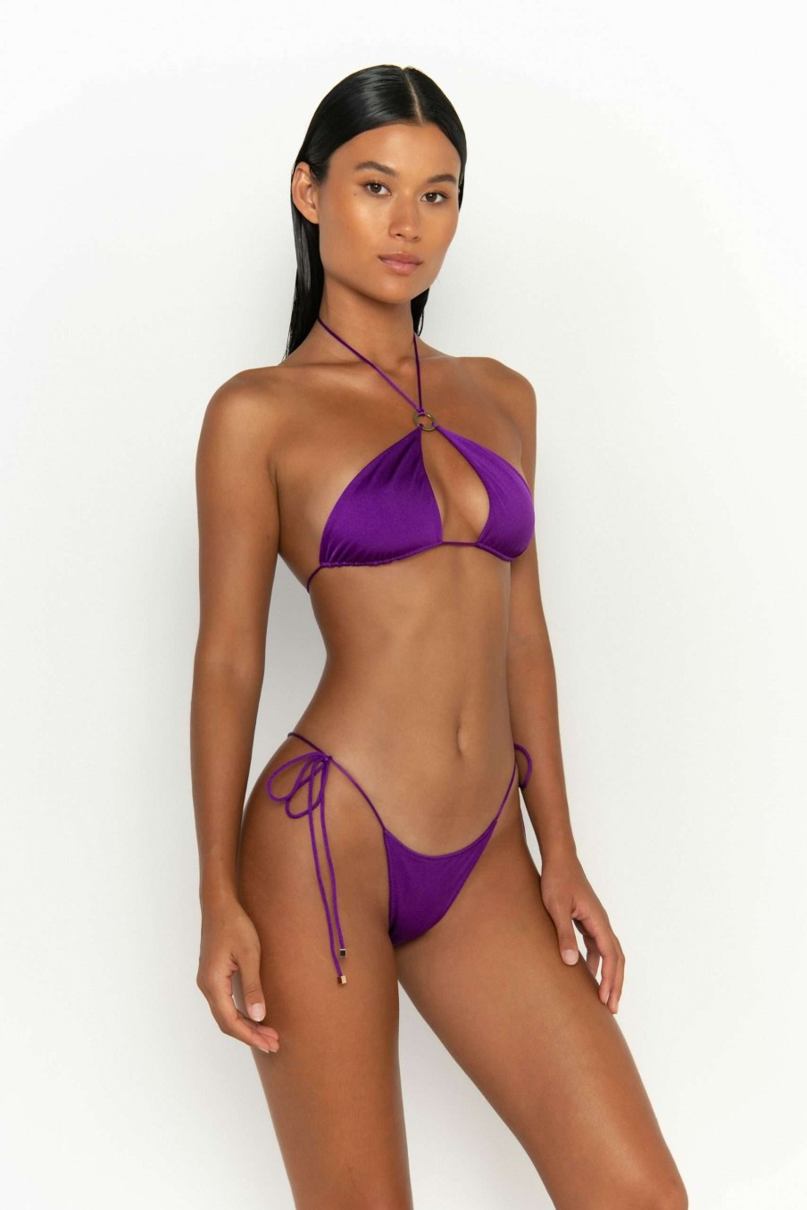 Tops * | Excellent Quality Celene Halter Bikini Top Petunia