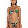 Tops * | Closeout Sale Marlowe Floral Bandeau Bikini Top Leopard