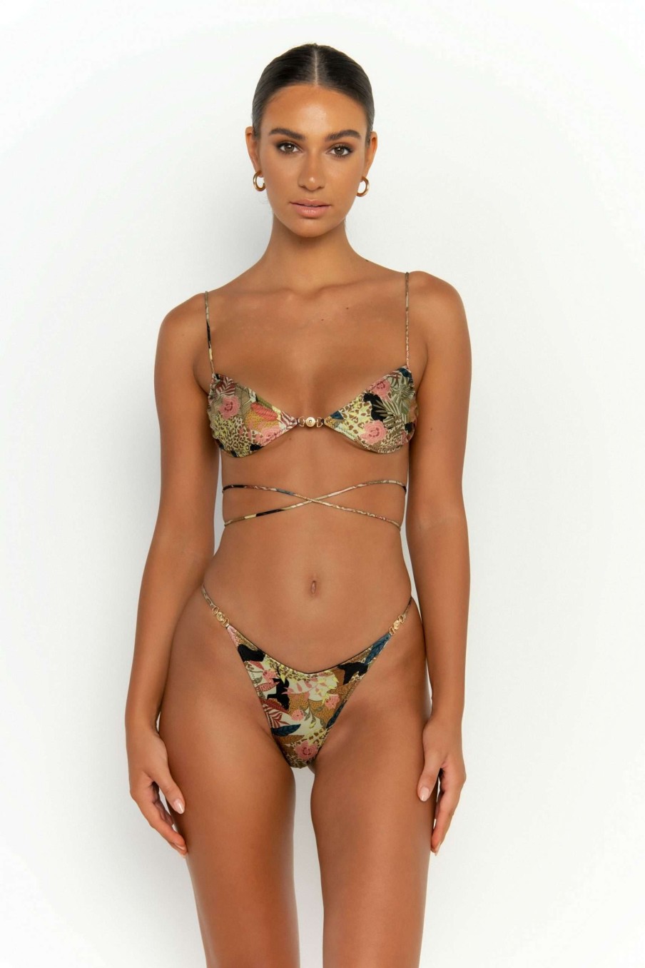 Tops * | Best Choice Ella Bralette Bikini Top Jaguar