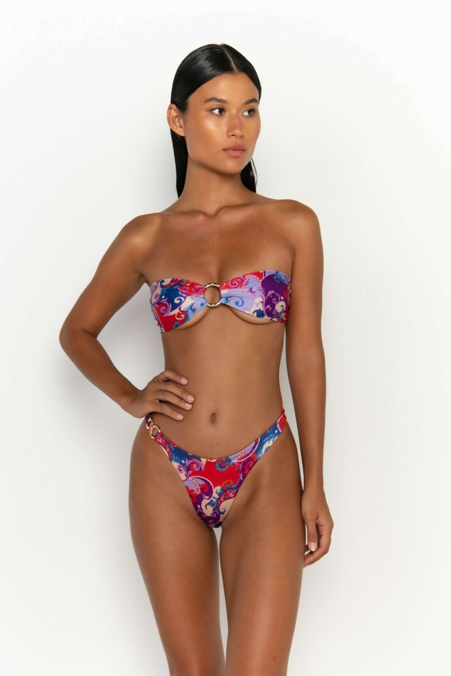 Tops * | Popular Cece Bandeau Bikini Top Rococo