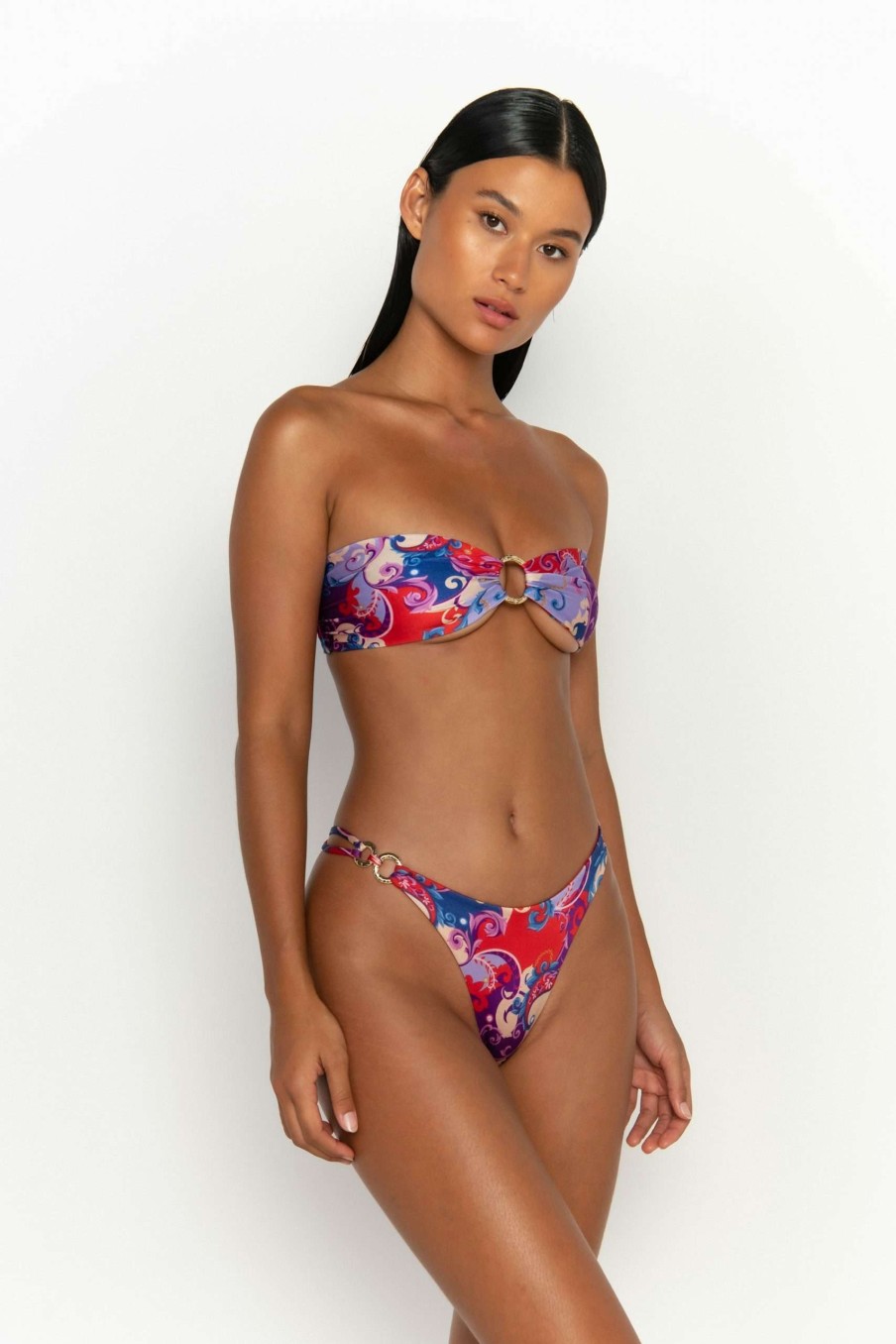 Tops * | Popular Cece Bandeau Bikini Top Rococo