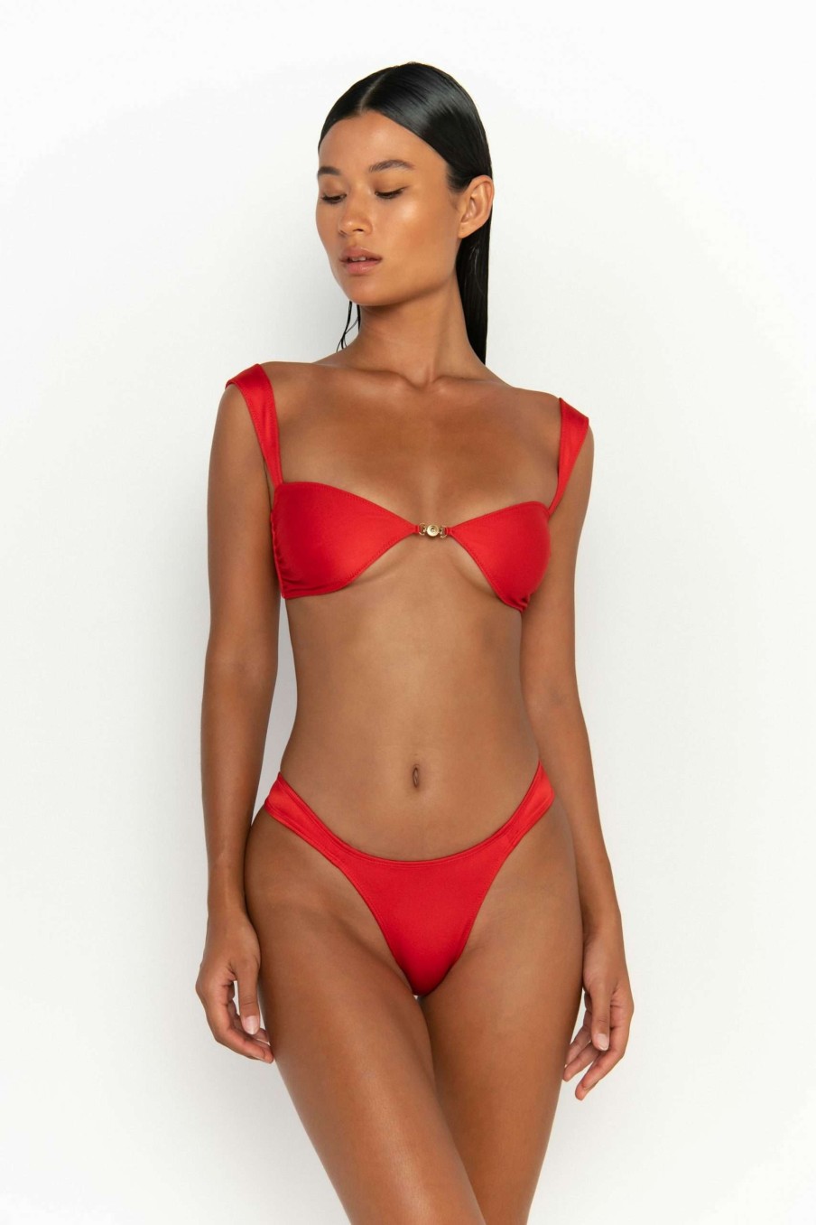 Bottoms * | Good Quality Zita Cheeky Bikini Bottoms Siren