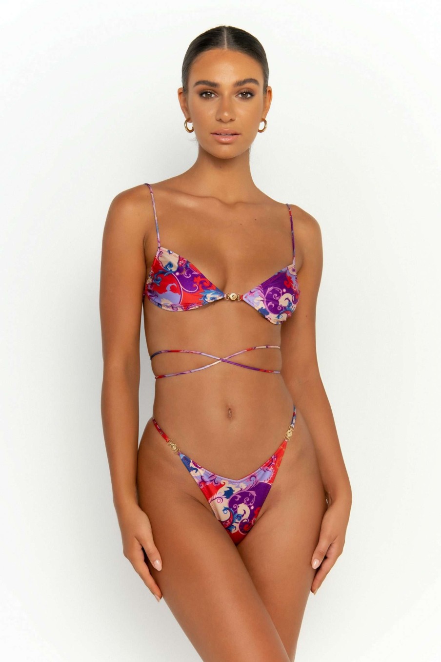 Tops * | Good Quality Ella Bralette Bikini Top Rococo